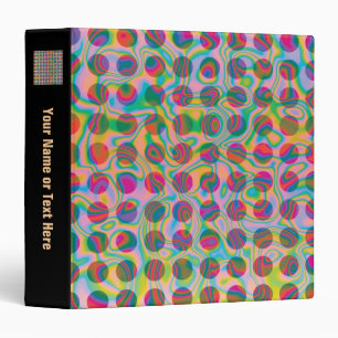 Psychedelic Rainbow Spots Pattern Binder