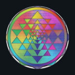 Psychedelic Rainbow Sri Yantra for Prosperity Magnet<br><div class="desc">Sri Yantra is one of the most important and powerful Yantras. It’s power lies in the sound of OM and the attainment of security in both wealth of spirit and financial wealth. Pronounced “Shree Yantra” – Shree means wealth and Yantra – means “Instrument” – The Instrument for Wealth. The Sri...</div>