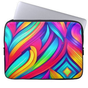  Psychedelic Rainbow Vortex Laptop Sleeve