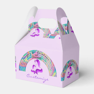 Psychedelic Rainbows and Unicorns Thunder_Cove Favor Box
