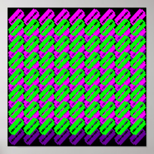 Psychedelic Razor Blades Poster