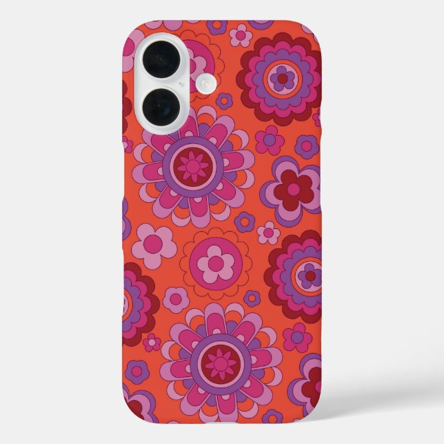 Psychedelic Retro Flower Power Case-Mate iPhone Case (Back)