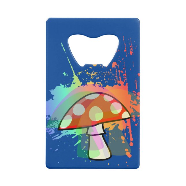 Psychedelic Retro Party Like It's 1969! Credit Card Bottle Opener (Front)