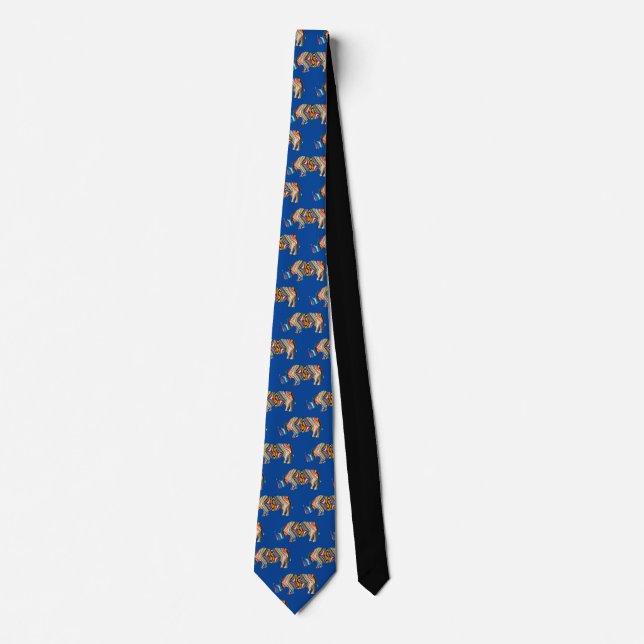 Psychedelic Rhinoceros Tie (Front)