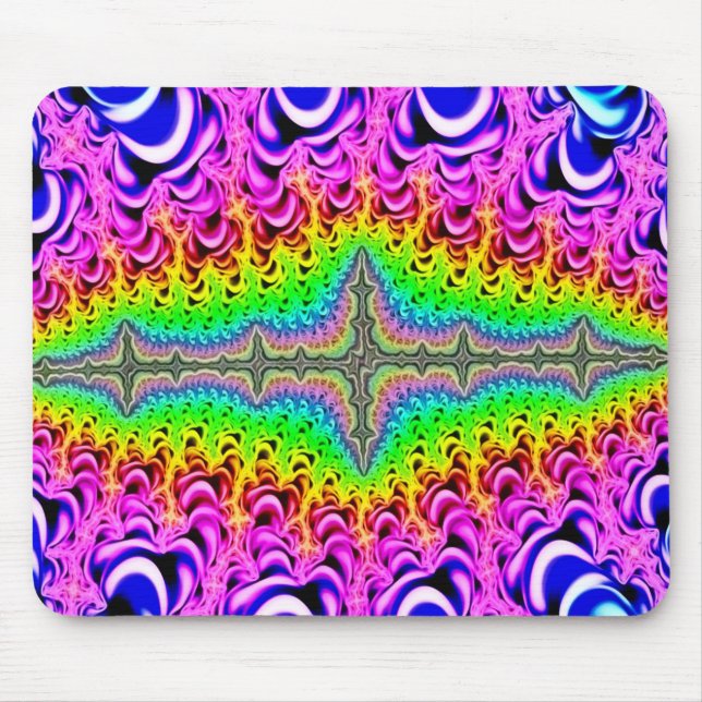 Psychedelic Rift Art Nouveau Mouse Pad (Front)