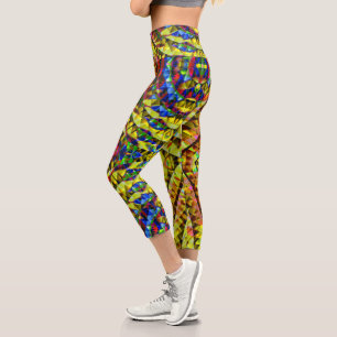 Psychedelic RoboTrance Capri Leggings