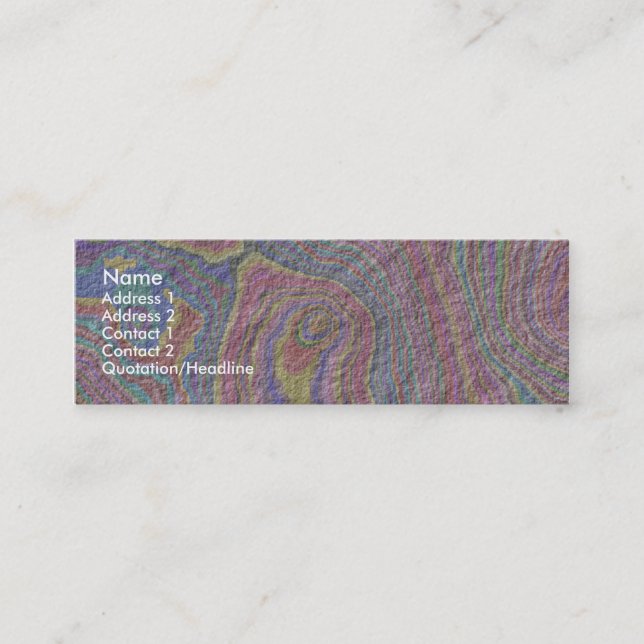 Psychedelic Rock Mini Business Card (Front)