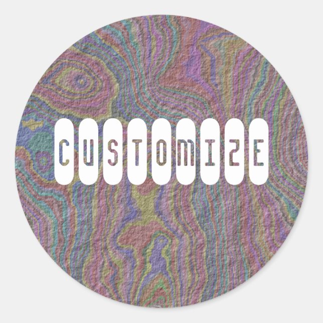 Psychedelic Rock - Template Classic Round Sticker (Front)