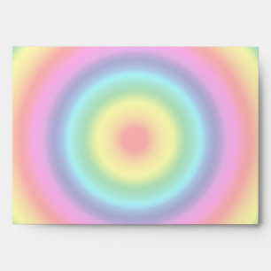 Psychedelic Round Rainbow Pattern Envelopes
