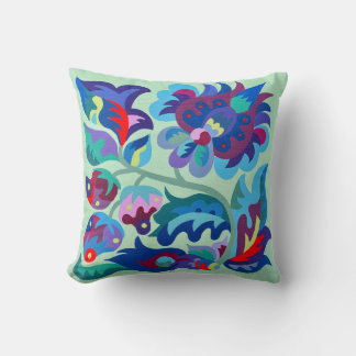 Psychedelic Samchykivka Strawberries Throw Pillow