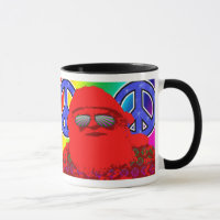 Psychedelic Santa Peace Mug