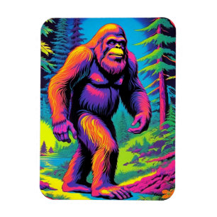 Psychedelic Sasquatch Flexible Magnet