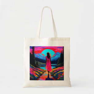 Psychedelic Scottish Landscape  Tote Bag