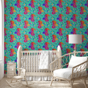 Psychedelic Seahorses Wallpaper