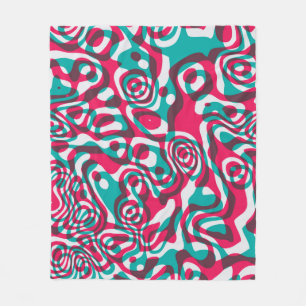 Psychedelic seamless pattern fleece blanket