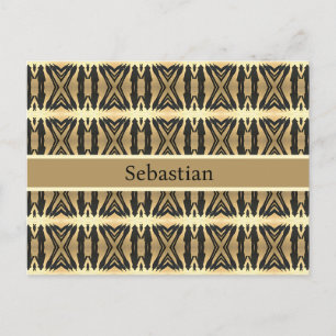 Psychedelic Shadow People in Gold, custom Postcard