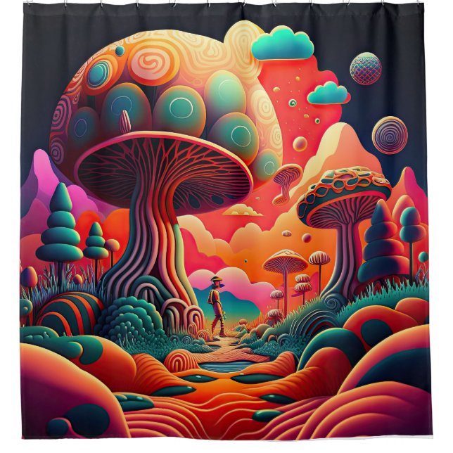 Psychedelic Shower Curtain (Front)