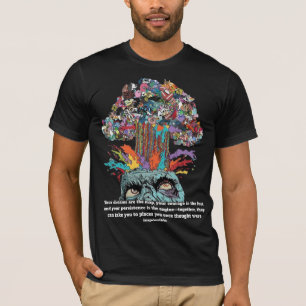 Psychedelic Skull Art Graphic T-Shirt 
