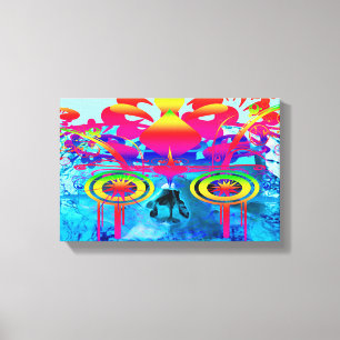 Psychedelic Skull Canvas Print