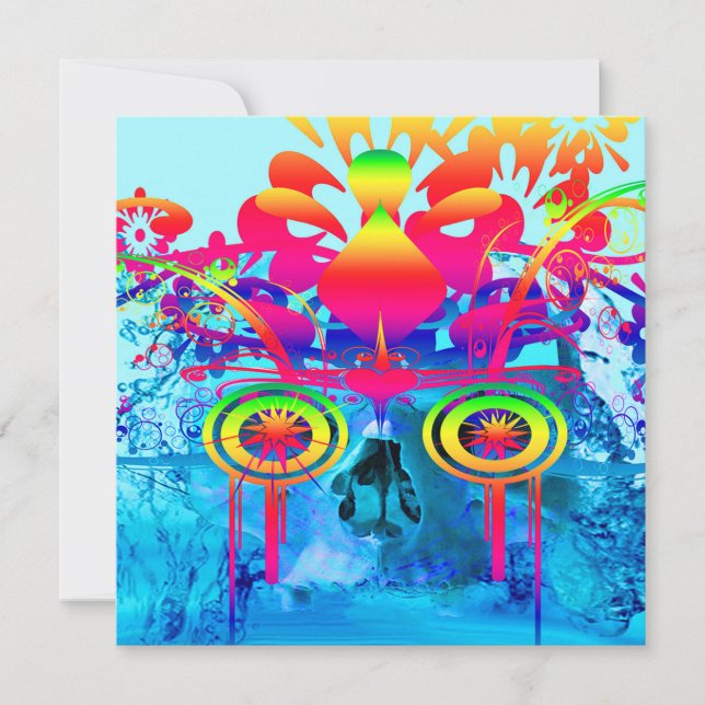 Psychedelic Skull  Card (Front)