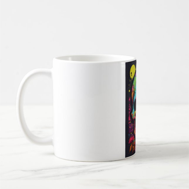 Psychedelic Skull Explosion Coffee Mug (Left)
