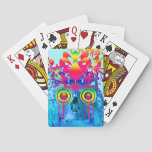 Psychedelic Skull Playing Cards
