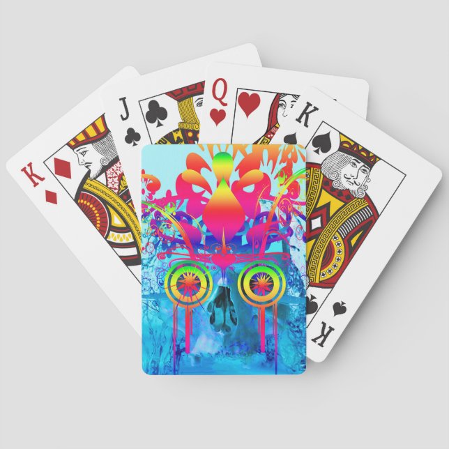 Psychedelic Skull Playing Cards (Back)