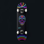 Psychedelic Skull Skateboard<br><div class="desc">Make this Psychedelic Skull Skateboard your own by adding your text. To access advanced editing tools, please go to "Personalize this template" and click on "Details", scroll down and press the "click to customize further" link. Ideal for any Occasion such as birthday or Graduation, for outdoor skateboarders who love the...</div>