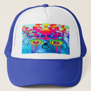 Psychedelic Skull Trucker Hat