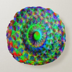 Psychedelic Spaceship...... Round Pillow
