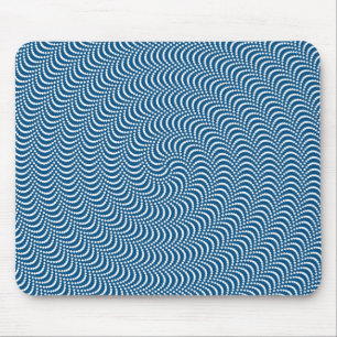 Psychedelic Spiral in Blue Mouse Pad