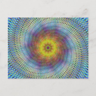 Psychedelic spiral postcard