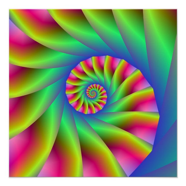 Psychedelic Spiral Steps Perfect Poster (Front)