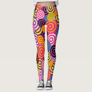 Psychedelic Spirals Trendy Summer Leggings