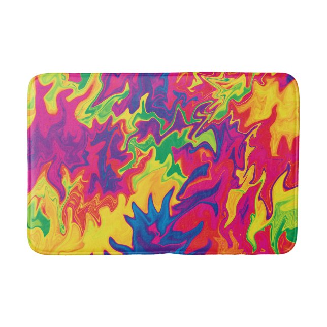 Psychedelic Splashing...... Bath Mat (Front)