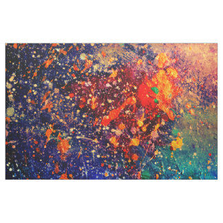 Psychedelic Splatter | Colourful Rainbow Abstract Fabric