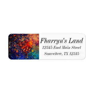 Psychedelic Splatter   Rainbow Abstract Address