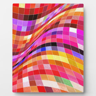 Psychedelic Square Pattern Plaque
