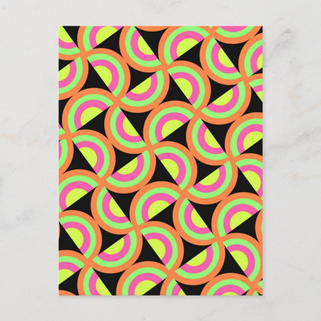 Psychedelic Squares Postcard (Front)