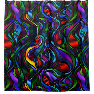 Psychedelic Stained Glass Abstract