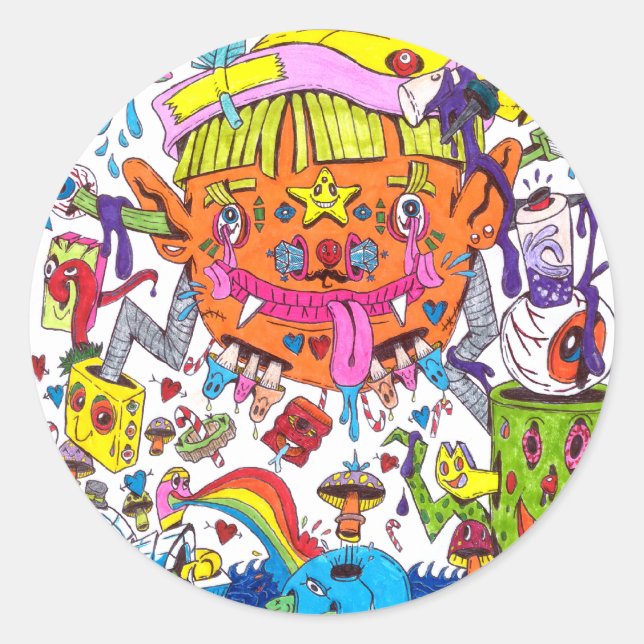 Psychedelic Sticker -Blaine Helm (Front)