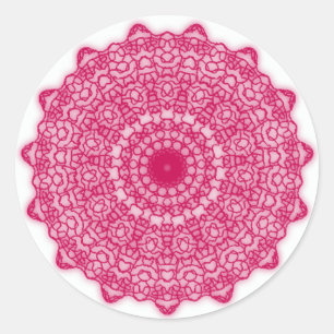 Psychedelic Stickers pink kaleidoscope