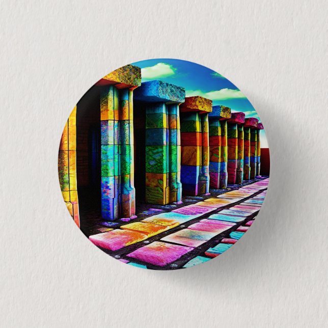 Psychedelic Stones 1 Inch Round Button (Front)