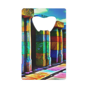 Psychedelic Stones Credit Card Bottle Opener