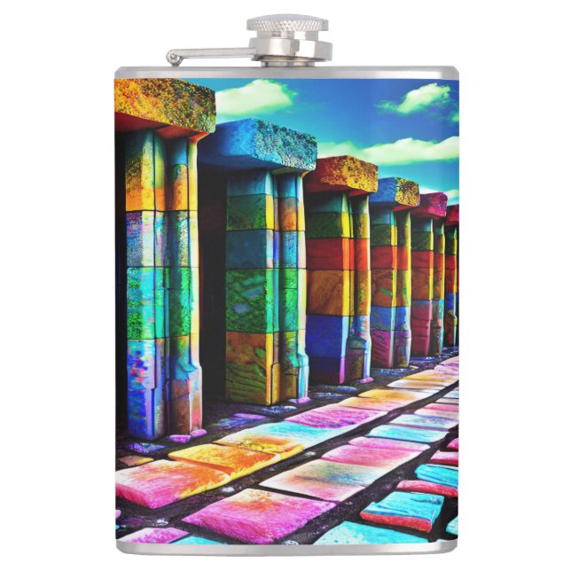 Psychedelic Stones Hip Flask (Front)