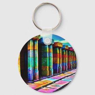 Psychedelic Stones Keychain