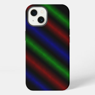 Psychedelic Stripe In Red Blue Green iPhone 13 cas Case