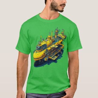 psychedelic style yellow submarine T-Shirt