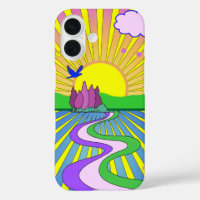 Psychedelic Sunburst Kaleidoscope Summer of Love