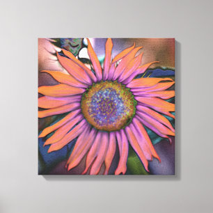 Psychedelic Sunflower Canvas Print